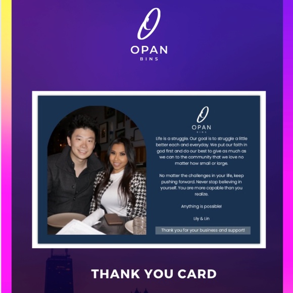 Bless The Community Sponsor Thank You Card - Picture 2 of 2